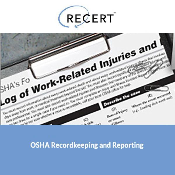 OSHA: Recordkeeping And Reporting: 9781284402339